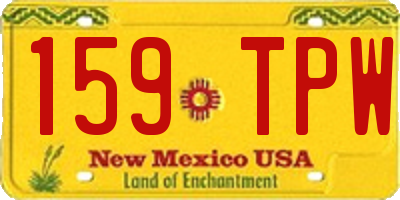 NM license plate 159TPW