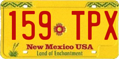 NM license plate 159TPX