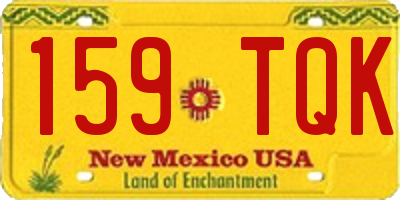 NM license plate 159TQK