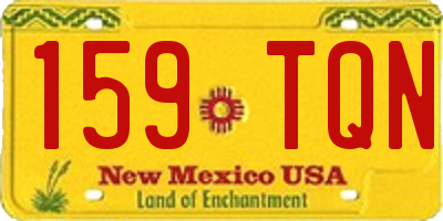 NM license plate 159TQN