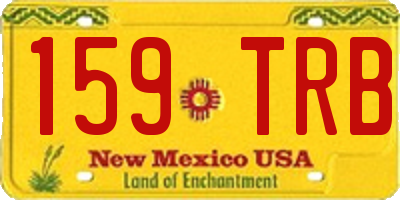 NM license plate 159TRB