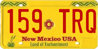 NM license plate 159TRQ