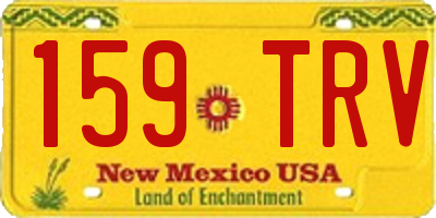 NM license plate 159TRV