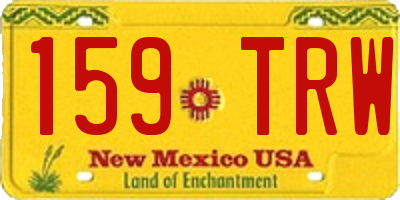 NM license plate 159TRW