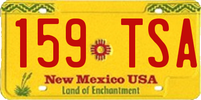 NM license plate 159TSA