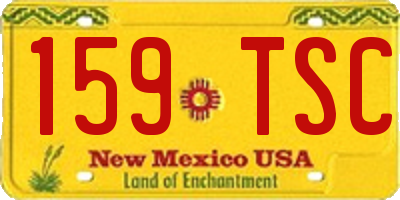 NM license plate 159TSC