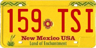 NM license plate 159TSI