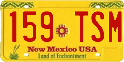 NM license plate 159TSM