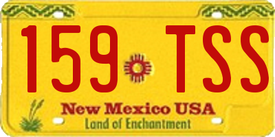NM license plate 159TSS