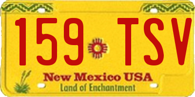 NM license plate 159TSV