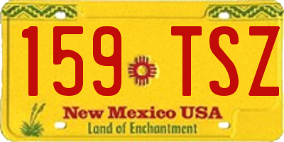 NM license plate 159TSZ