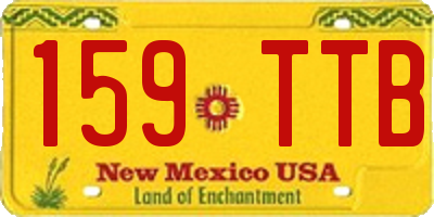NM license plate 159TTB