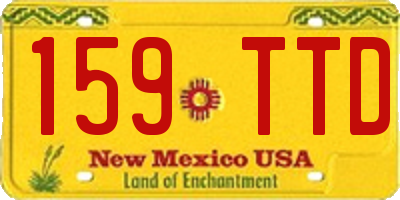 NM license plate 159TTD