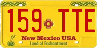 NM license plate 159TTE