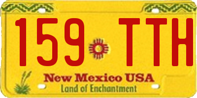 NM license plate 159TTH