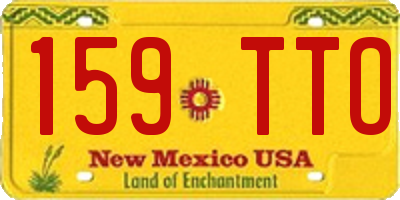 NM license plate 159TTO