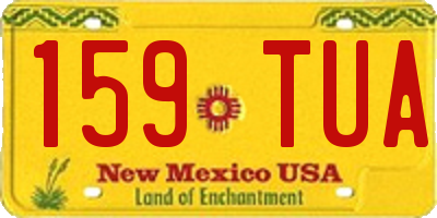 NM license plate 159TUA