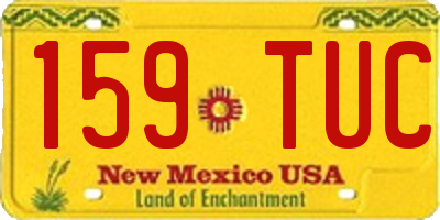 NM license plate 159TUC