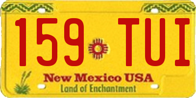 NM license plate 159TUI