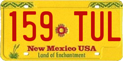 NM license plate 159TUL