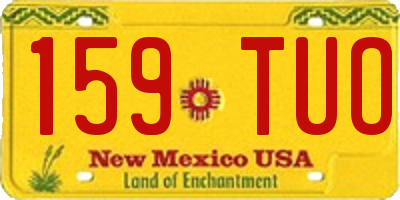 NM license plate 159TUO