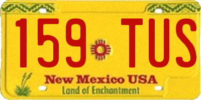 NM license plate 159TUS