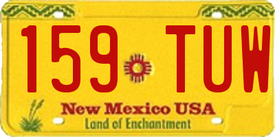 NM license plate 159TUW