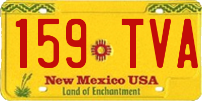 NM license plate 159TVA