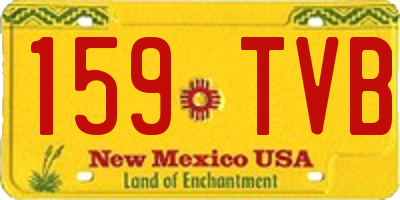 NM license plate 159TVB