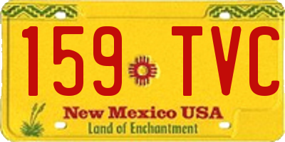 NM license plate 159TVC