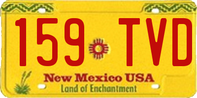 NM license plate 159TVD