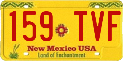 NM license plate 159TVF