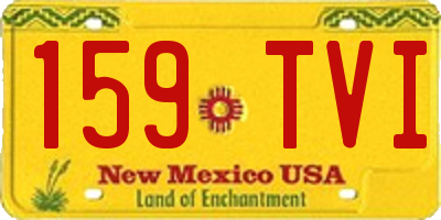 NM license plate 159TVI