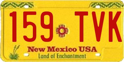 NM license plate 159TVK