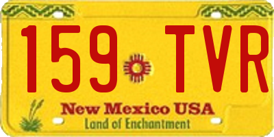 NM license plate 159TVR