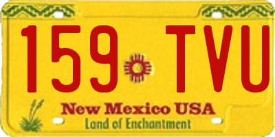 NM license plate 159TVU