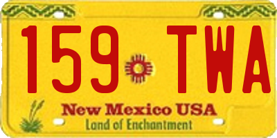 NM license plate 159TWA