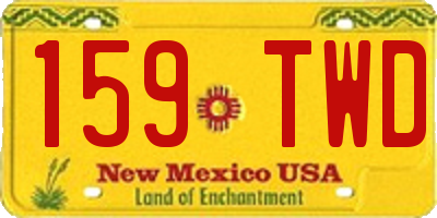 NM license plate 159TWD