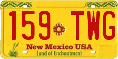 NM license plate 159TWG