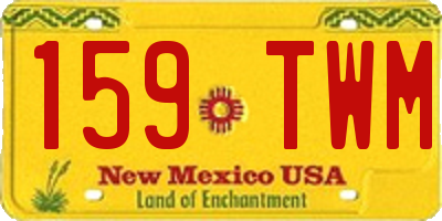NM license plate 159TWM