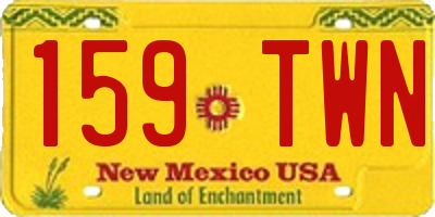 NM license plate 159TWN