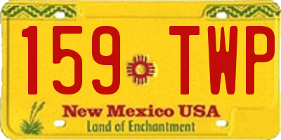 NM license plate 159TWP
