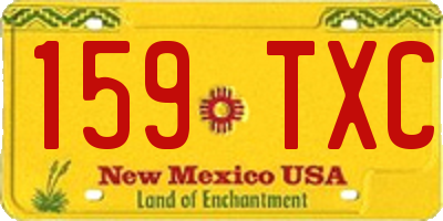 NM license plate 159TXC