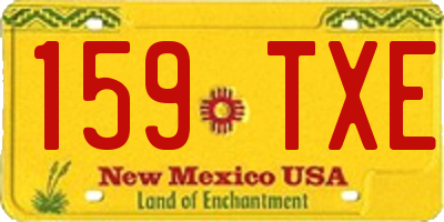 NM license plate 159TXE