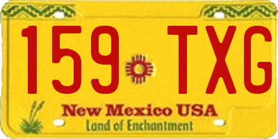 NM license plate 159TXG