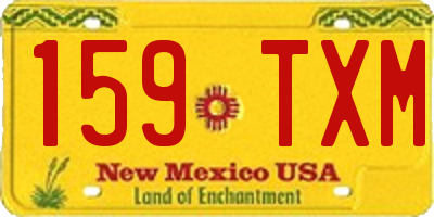 NM license plate 159TXM