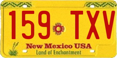 NM license plate 159TXV