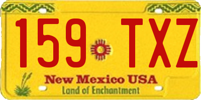 NM license plate 159TXZ