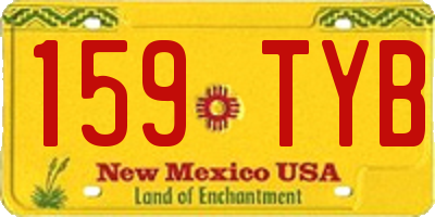 NM license plate 159TYB