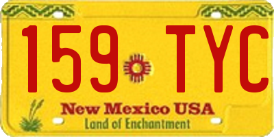 NM license plate 159TYC